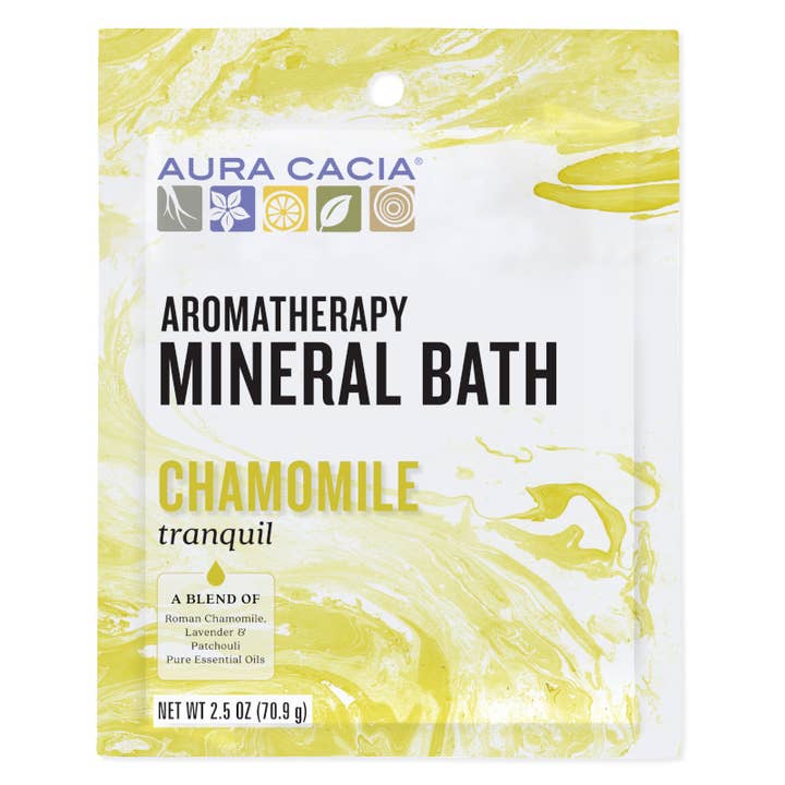Aura Cacia - Wholesale Bath/Body Oil - Chamomile Mineral Bath Packet With Essential Oils 2.5 Oz
