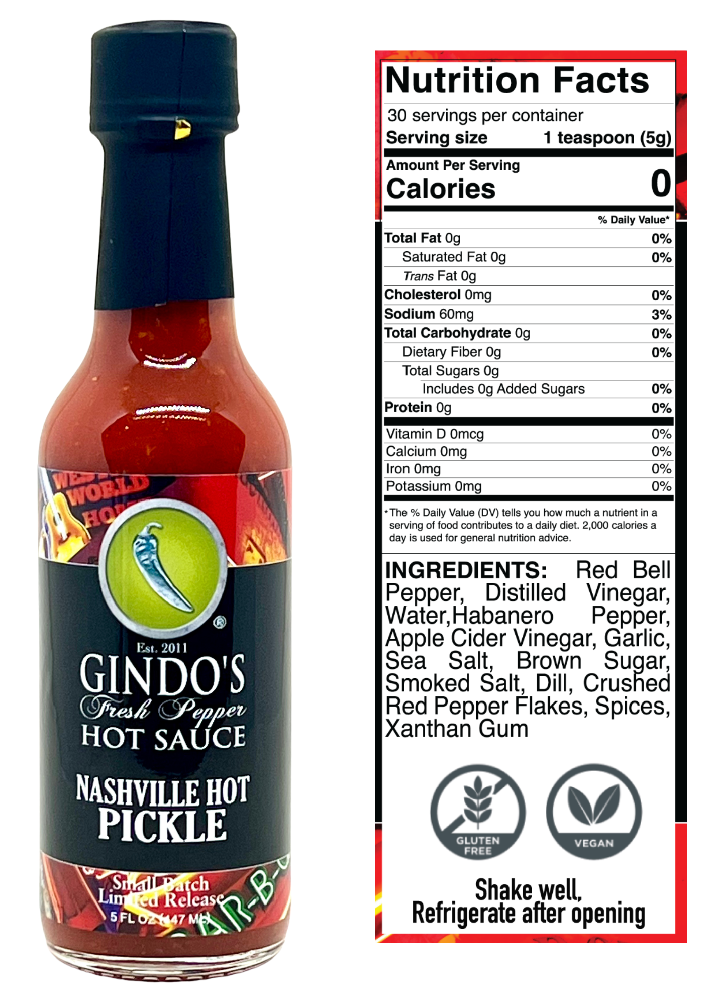 Gindo's Spice of Life – wholesale Hot sauce – Nashville Hot Pickle Hot Sauce4