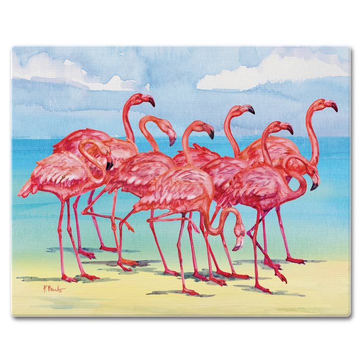 Planche à découper en verre trempé Flamingo Horizon 3 mm 15 x 12 pour la vente par CounterArt/Highland Home/Thirstystone