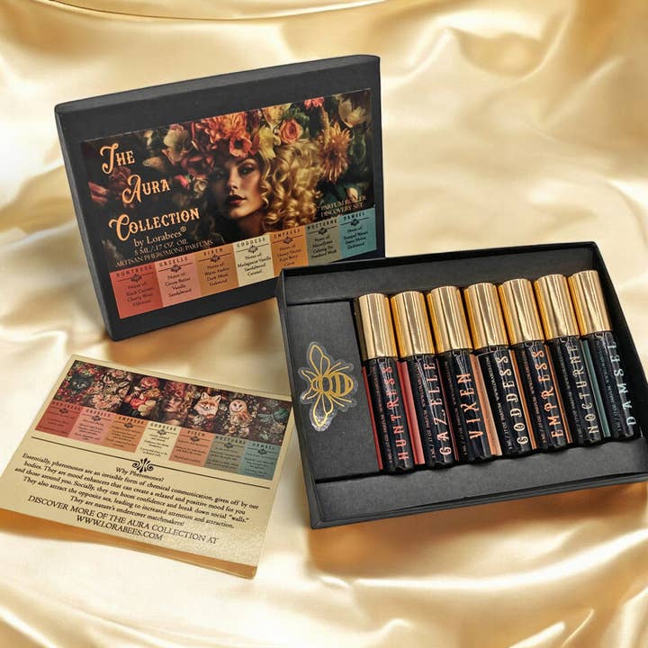 Lorabees - Wholesale Perfume Gift Set - DISCOVERY KIT for "Aura" Pheromone Perfume Oil Rollers