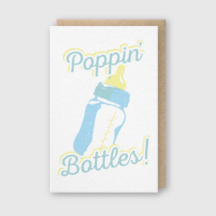 Pike Street Press - Wholesale Baby card - Poppin Bottles Greeting Card