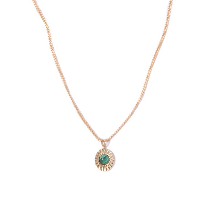 Malachite Vintage Starburst Charm Necklace for wholesale by Michelle Starbuck Designs