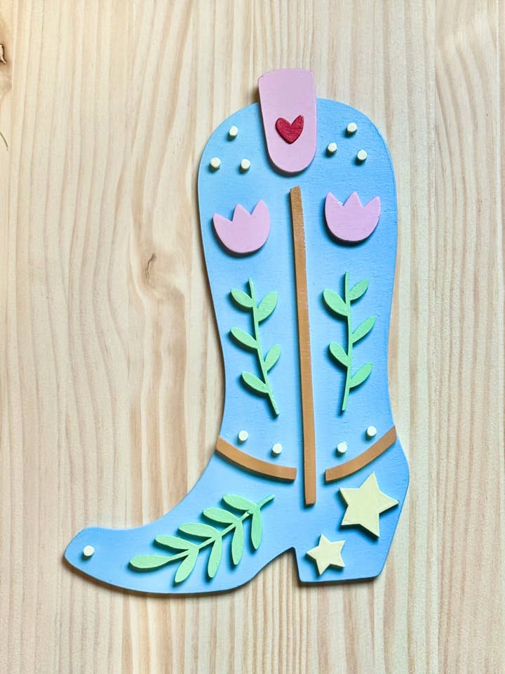 Cowboystøvle Vægkunst for engroshandel hos Dopamine Shelves&Decor