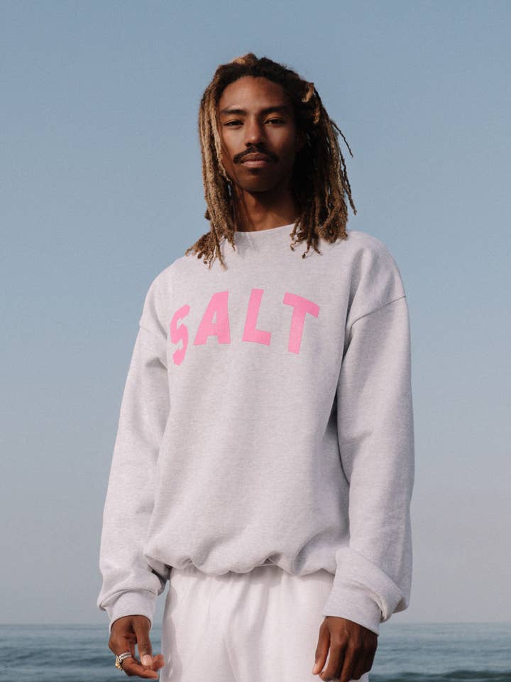 Gola redonda do time do colégio - cinza atlético/rosa choque quente por atacado de Salt Surf