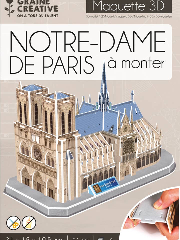 PUZZLE MODELLO NOTRE DAME per la vendita all'ingrosso da parte di Graine Créative
