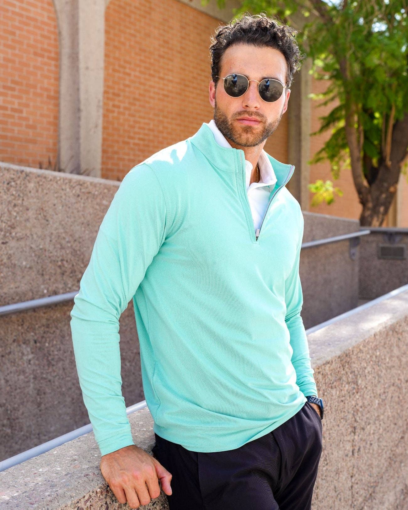 USA Palm – Polo - Homem por atacado – Fecho de 1/4 Mesclado120