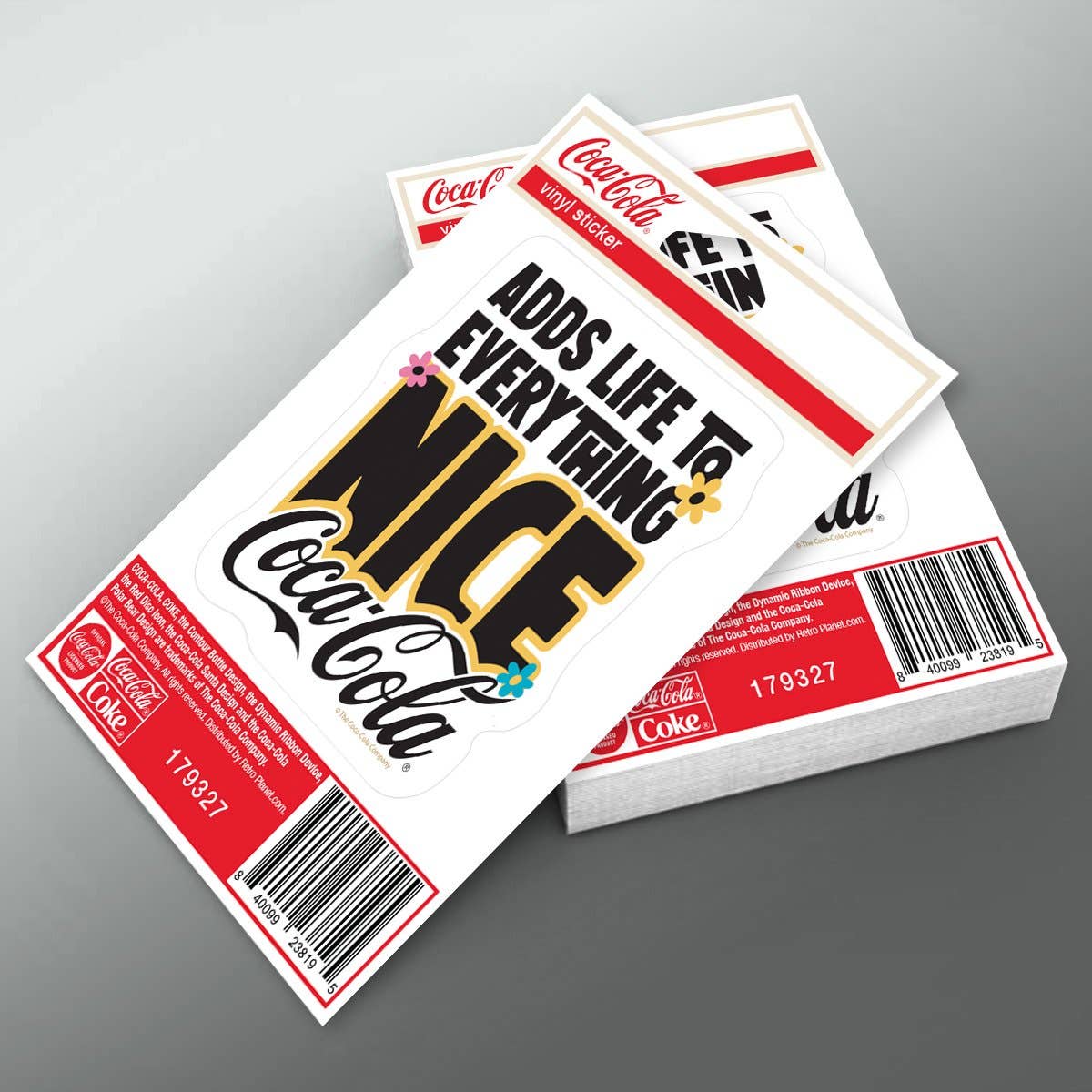 RetroPlanet - Wholesale Phone & Laptop Stickers - Coca-Cola Adds Life to Everything Mini Sticker 20 ct3