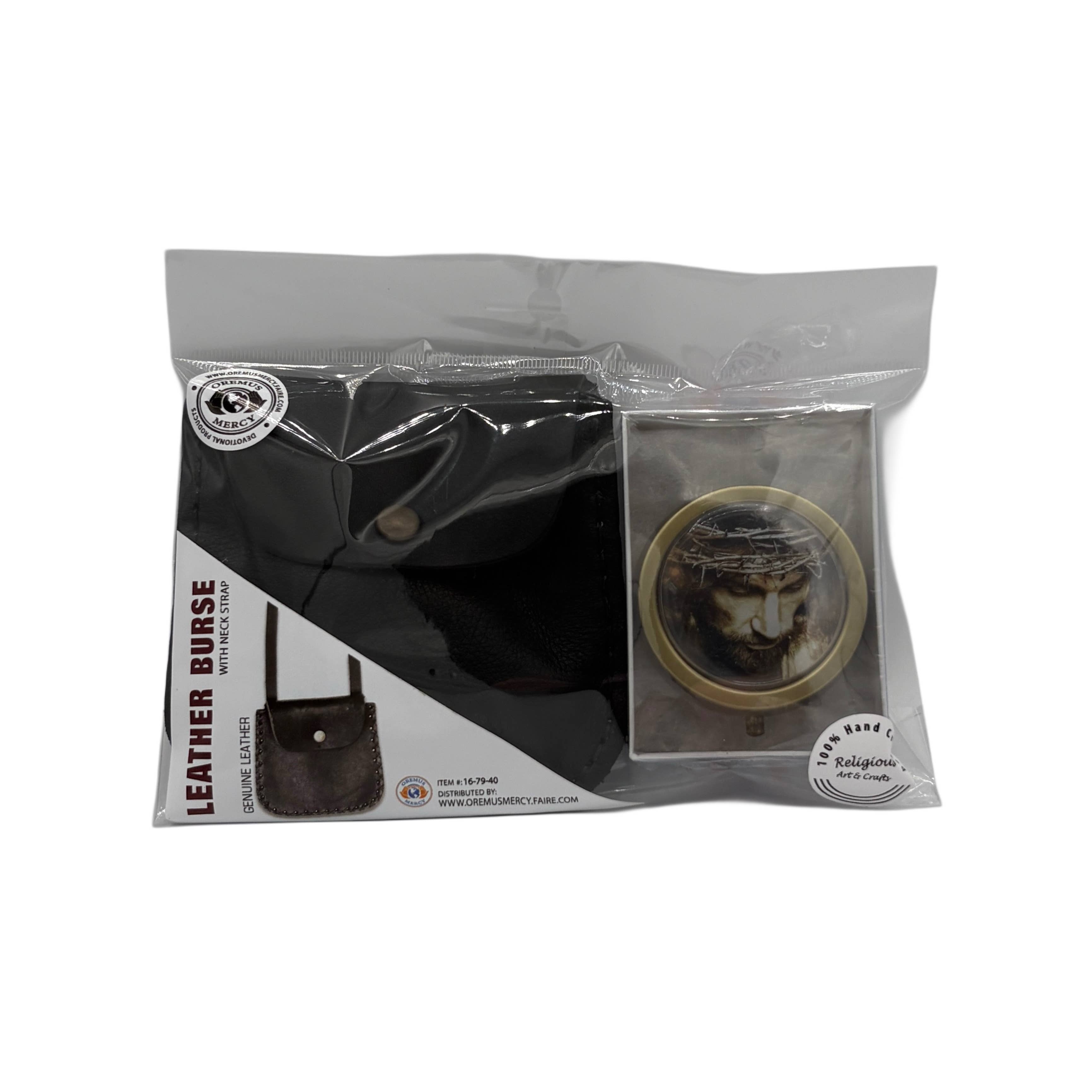 Oremus Mercy - Vendita all'ingrosso Borsa a tracolla - Unisex - Borsa in pelle con tracolla da 16″ e set di pisside3