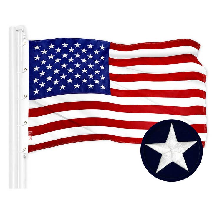 G128 American Flag 10x15 Ft Embroidered 300D Polyester for wholesale by G128