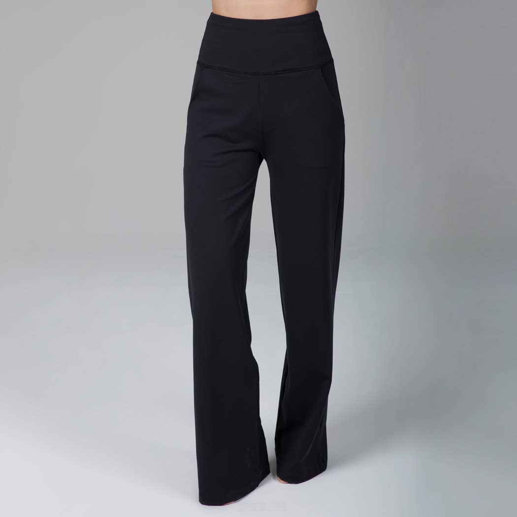 KiraGrace - Wholesale Pants - Women's - High Waist Wide Leg Pant (Black)2