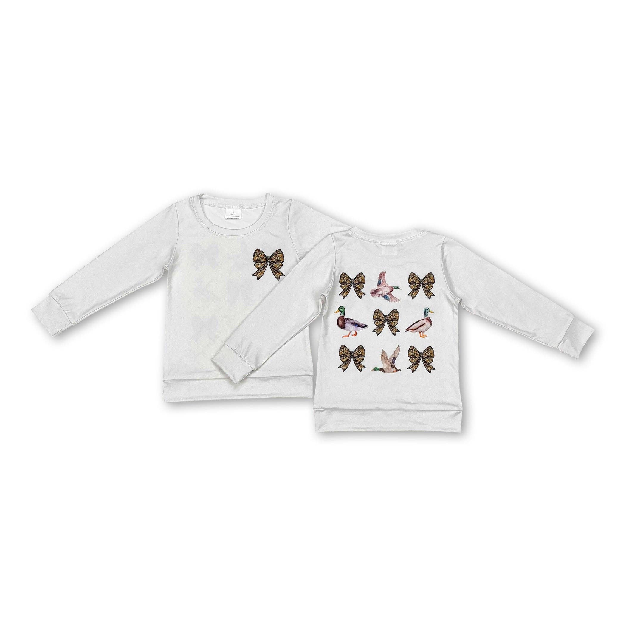 Yawoo Garments - Wholesale Screen Printed T-Shirt - Kids - Long sleeves duck camo bow kids girls shirt0
