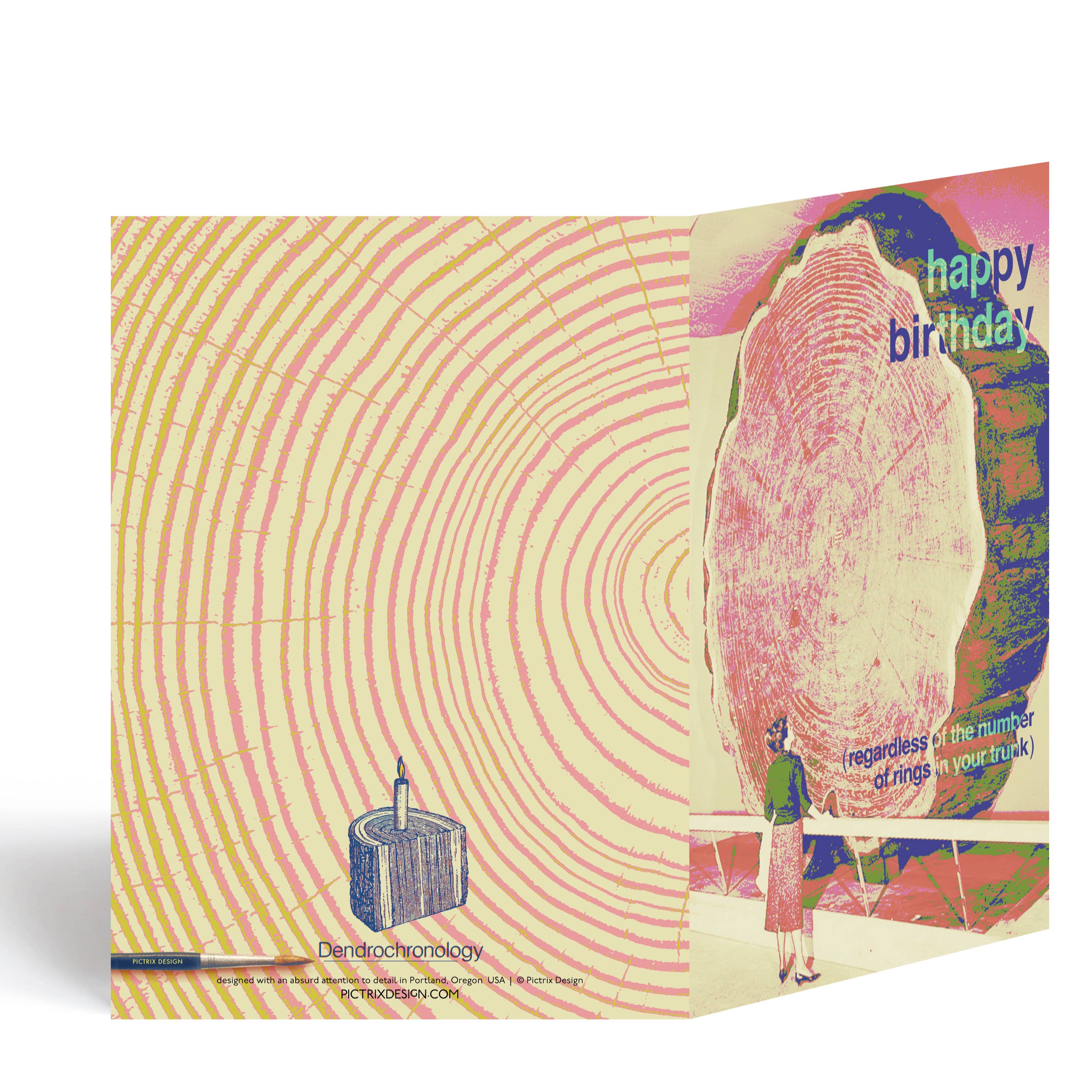 Pictrix Design - Wholesale Birthday Card - "Dendrochronology" A6 birthday card (woman)2