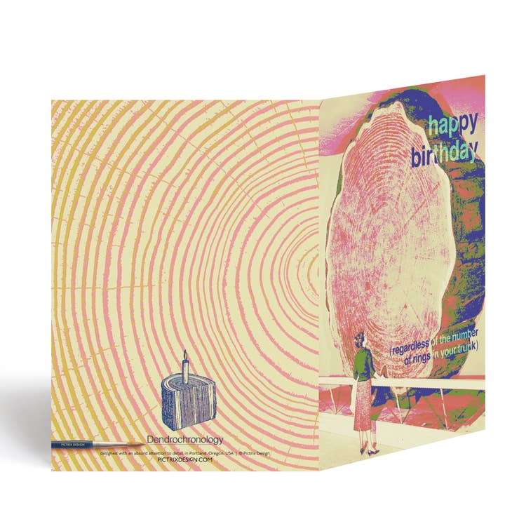 Pictrix Design - Wholesale Birthday Card - "Dendrochronology" A6 birthday card (woman)2