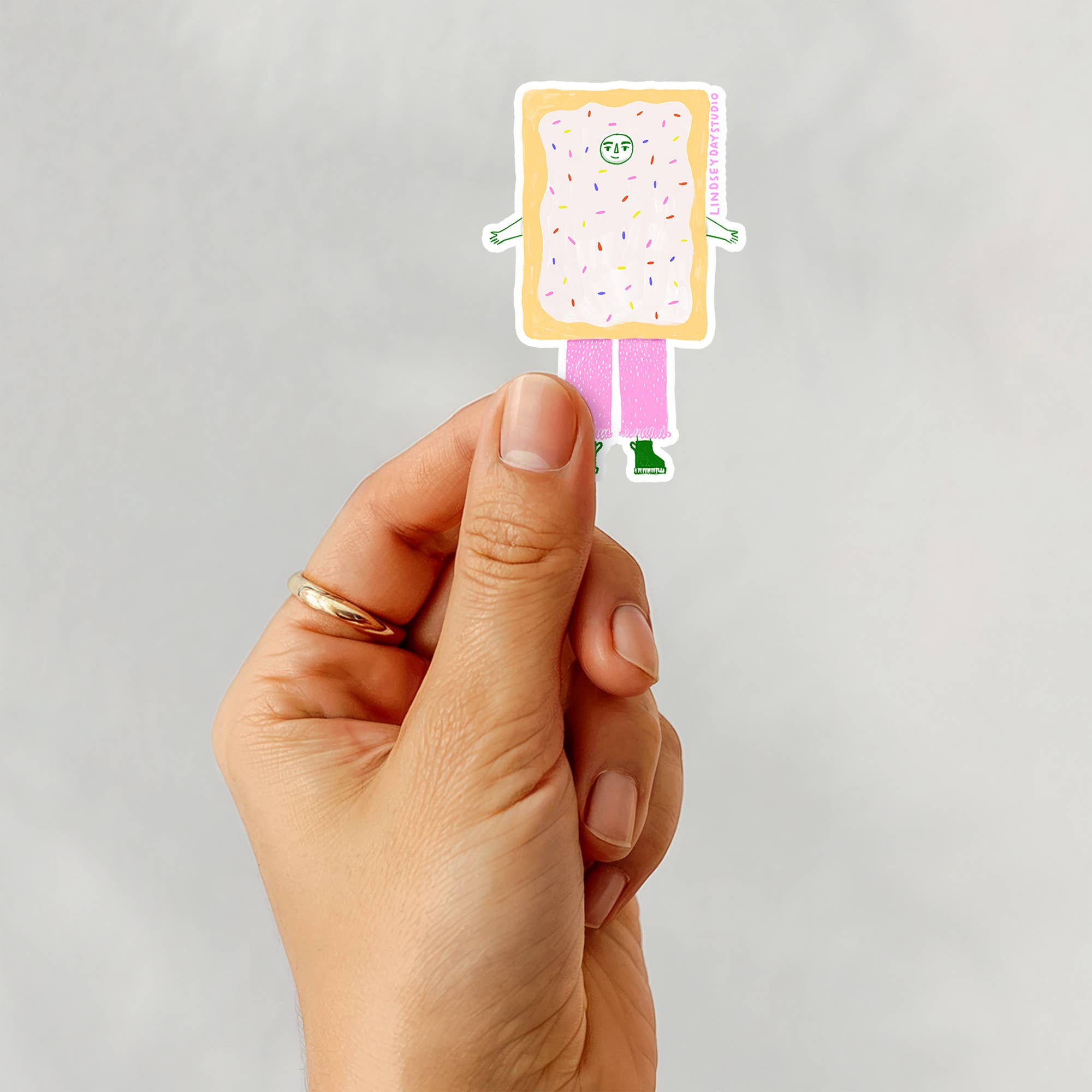 Lindsey Day Studio - Wholesale Sticker - Louie the Pop Tart Sticker, Funny Sticker, Food Sticker2