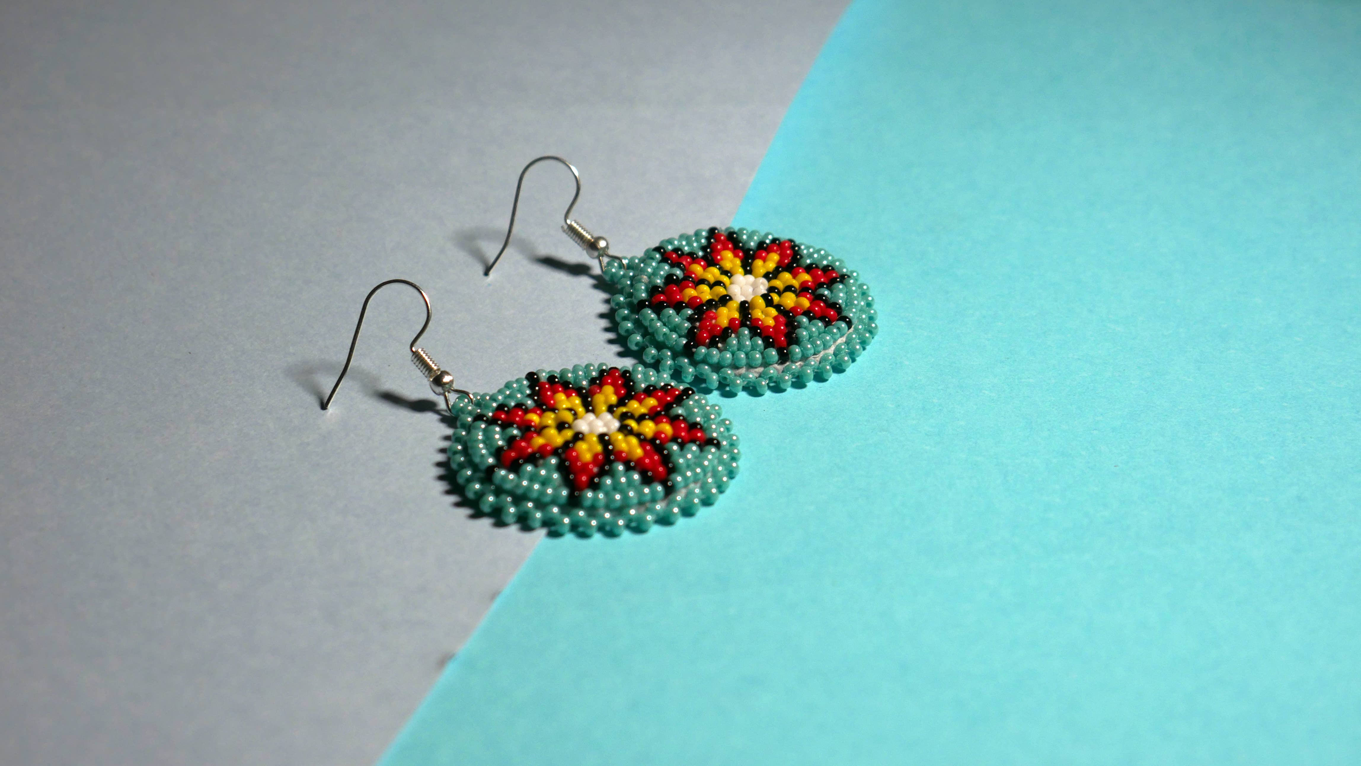 KANGURAH - Vendita all'ingrosso Orecchini pendenti - Orecchini con perline in stile nativo americano (fatti a mano)5