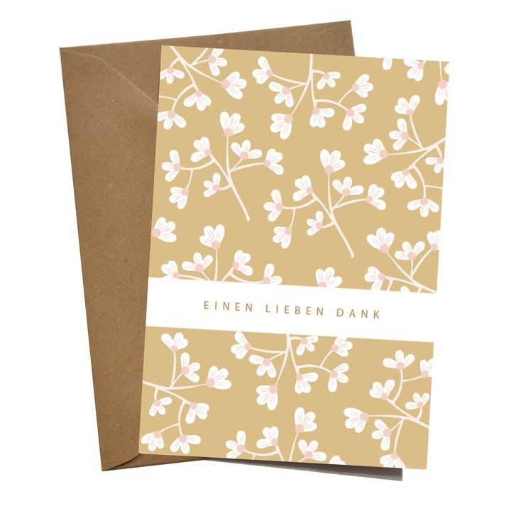 Biglietto di auguri «Grazie giallo» per la vendita all'ingrosso da parte di mimie & joe