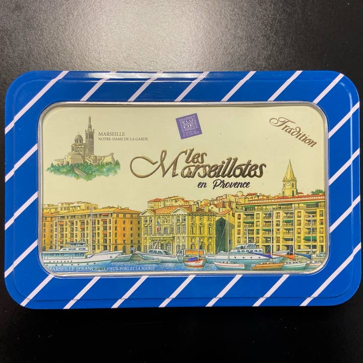 Les Marseillotes – Caixa de chocolate por atacado – Caixa de metal Marseillotes 160 g1