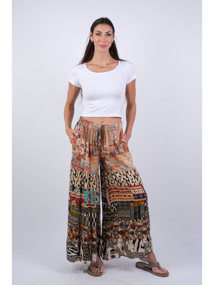 Sacred Threads - Wholesale Pants - Women's - Abstract Allure Patchwork Hippie Pants