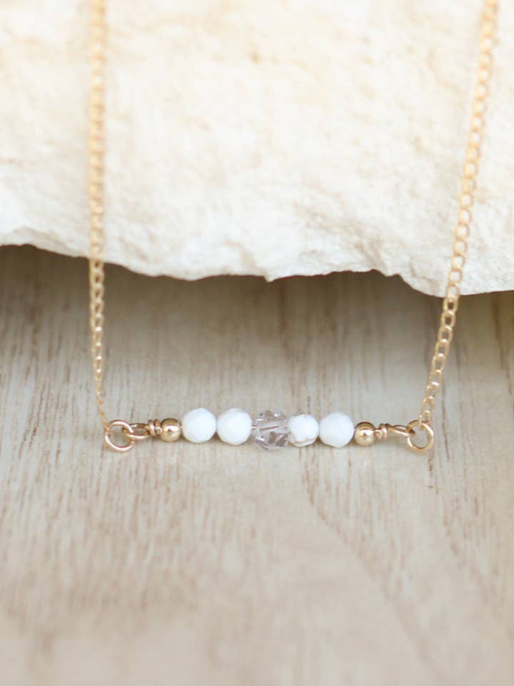 Howlite Herkimer Necklace for wholesale by Co. Kind Jewelry