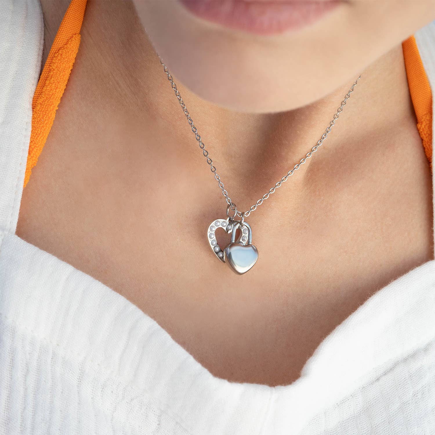 WJW - Wholesale Individual Charm/Pendant - (9pc) 18K Gold PVD Stainless Steel Heart Charm Set9