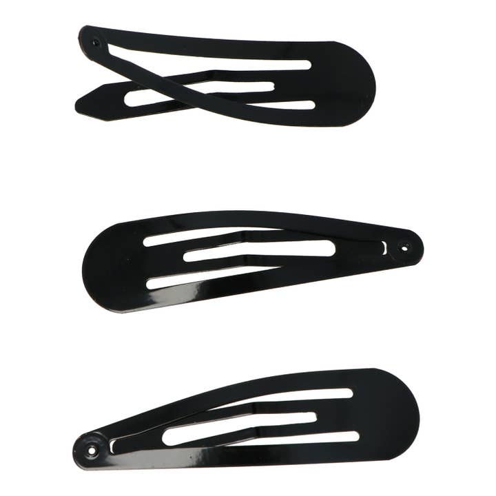 Pack of 3 Clips - Hair Clips - 7 cm - Black for wholesale by IKILIFE S.L
