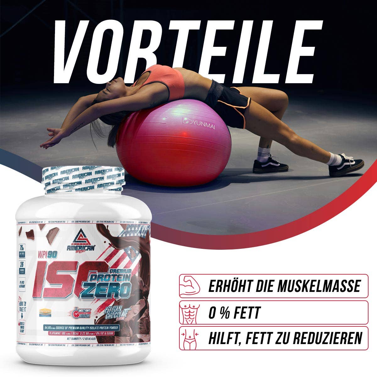 AMERICAN SUPLEMENT S.L. - Vendita all'ingrosso Proteine/superfood in polvere - American Suplemento | Premium IsoZero WPI90 2 kg/900gr17