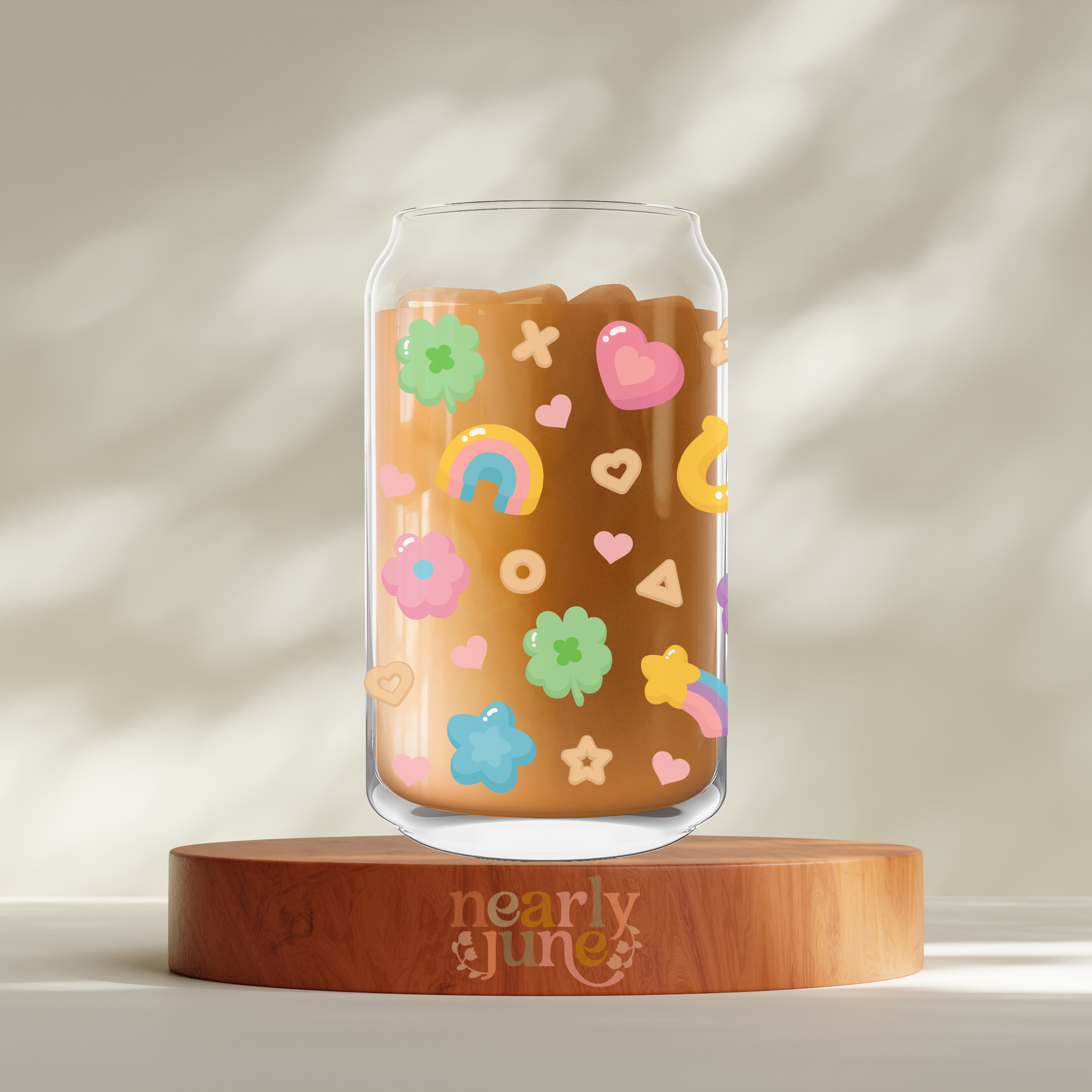 Nearly June Design Co - Vente Verre/tasse - Charme Céréale Boîte Café Verre0