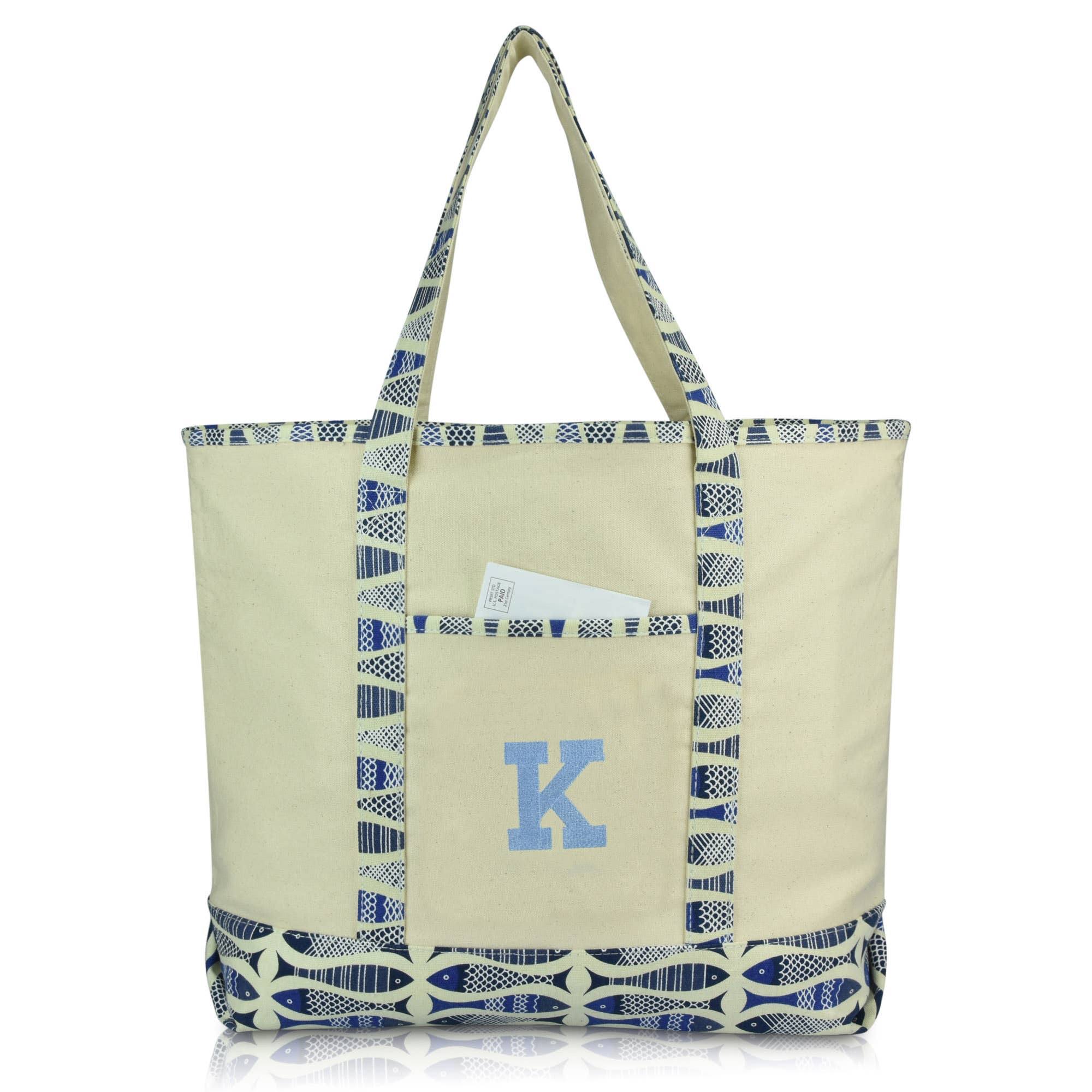 Dalix – wholesale Bärkasse - Dam – DALIX Initial Shoppingväska Personlig Blixtlås Top Letter - K11