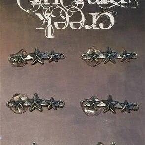 Breloque trois étoiles en métal 6/pqt pour la vente par Emerald Creek Craft Supplies