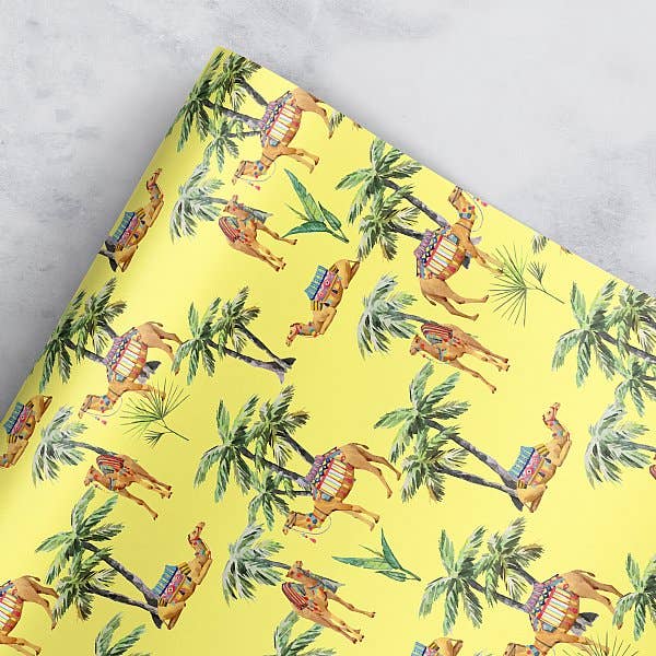 Desert Paradise Geschenkpapier (Gelb) für den Großhandel von Loralee Lewis