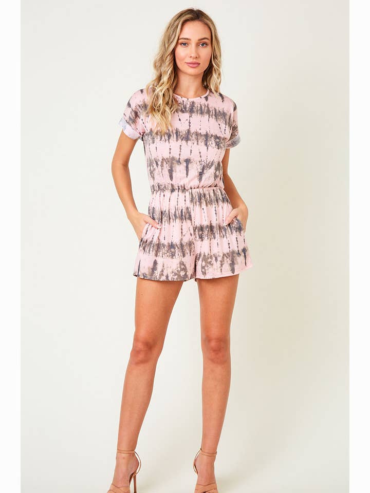 SR4144A PERZIKKLEURIGE GEBREIDE ROMPER MET ZAKKEN voor wholesale door Saints & Hearts