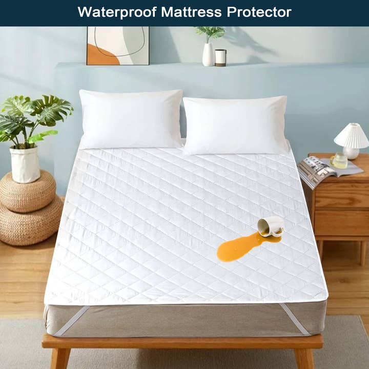 Cottonpassion_US - Wholesale Mattress Pad/Protector - WaterProof Mattress Protector Cover With Elastic Straps