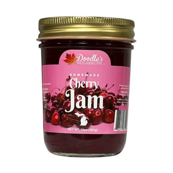 Cherry Jam - 10 oz. for wholesale by Doodle's Sugarbush, LLC - Pure Michigan Maple Syrup