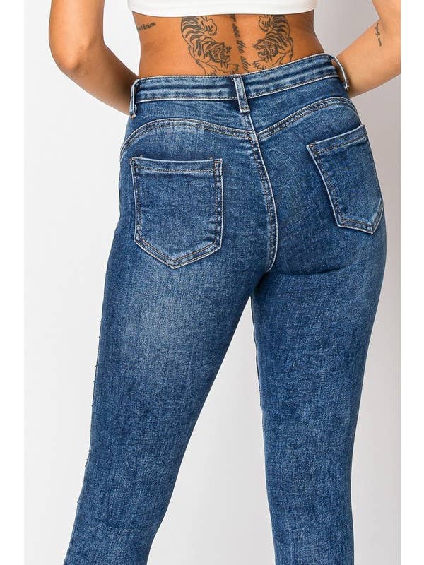 G42 1 A - Embellished Blue Skinny Jeans for wholesale on Faire3