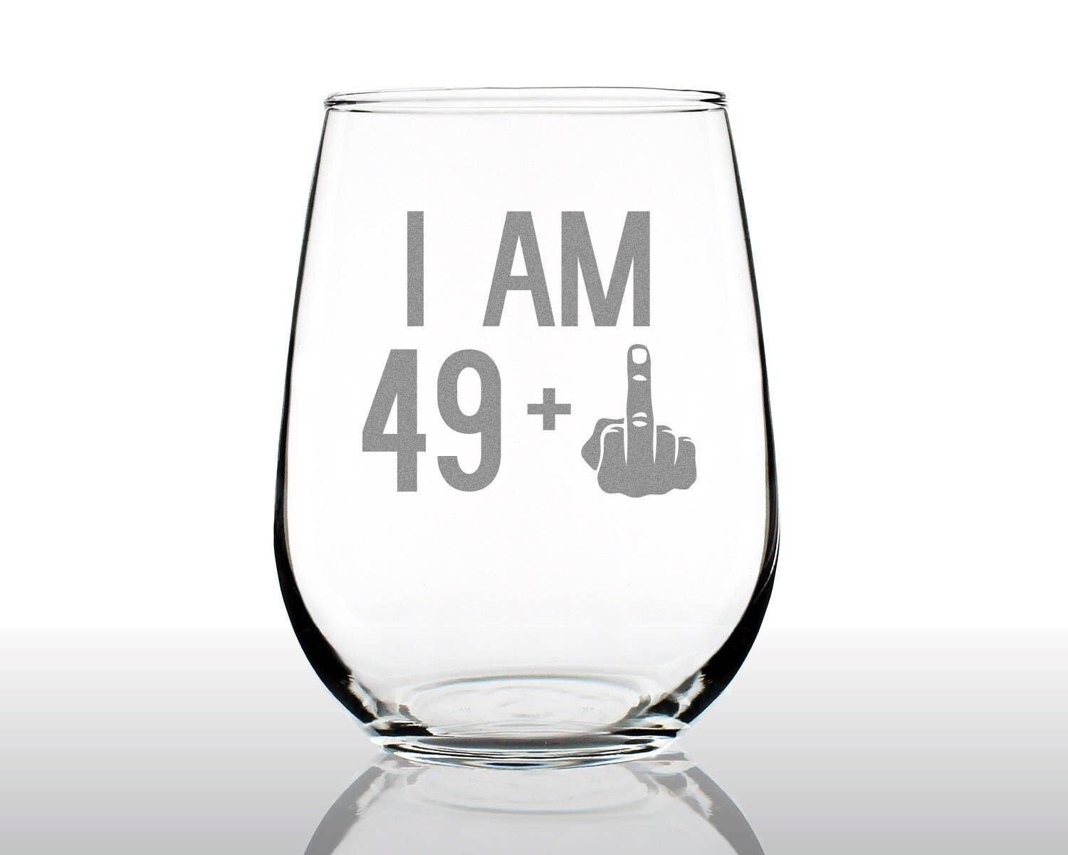 bevvee – wholesale Wine glass – 50th Birthday Gifts - 49 Middle Finger Stemless Wine Glass7