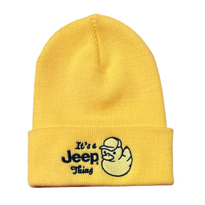 Detroit Shirt Co. – wholesale Beanie – Unisex – Hat - Jeep Thing Duck Flip Knit - Yellow