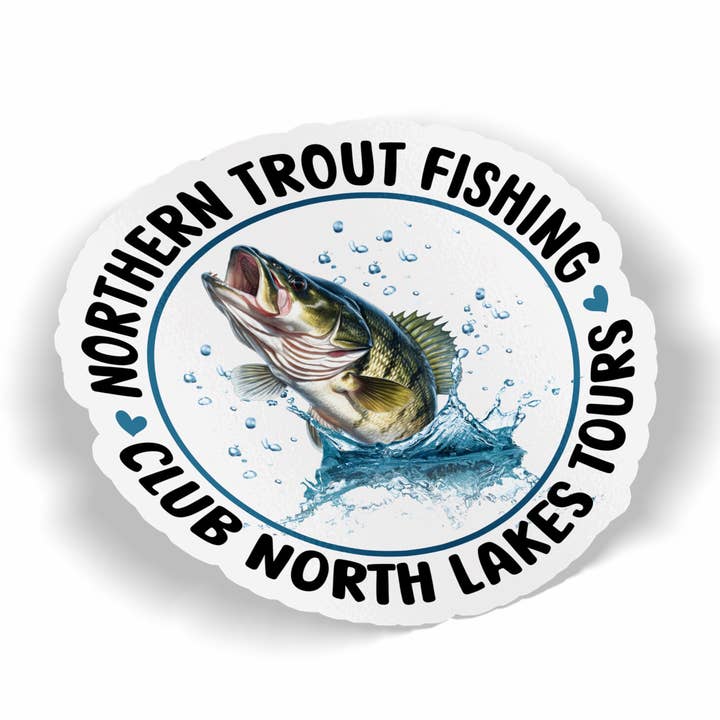 Northern Trout Fishing Club Sticker for wholesale by JE Creates