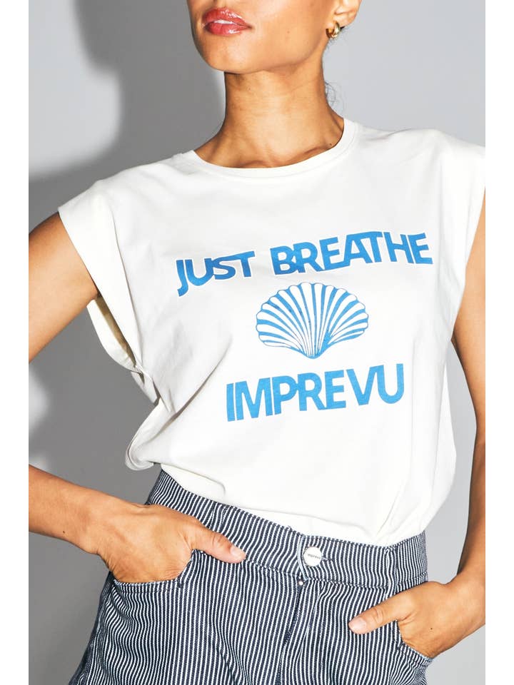 IMPREVU - Wholesale T-Shirt - Women's - The Robbie Calico T-shirt in natural cotton