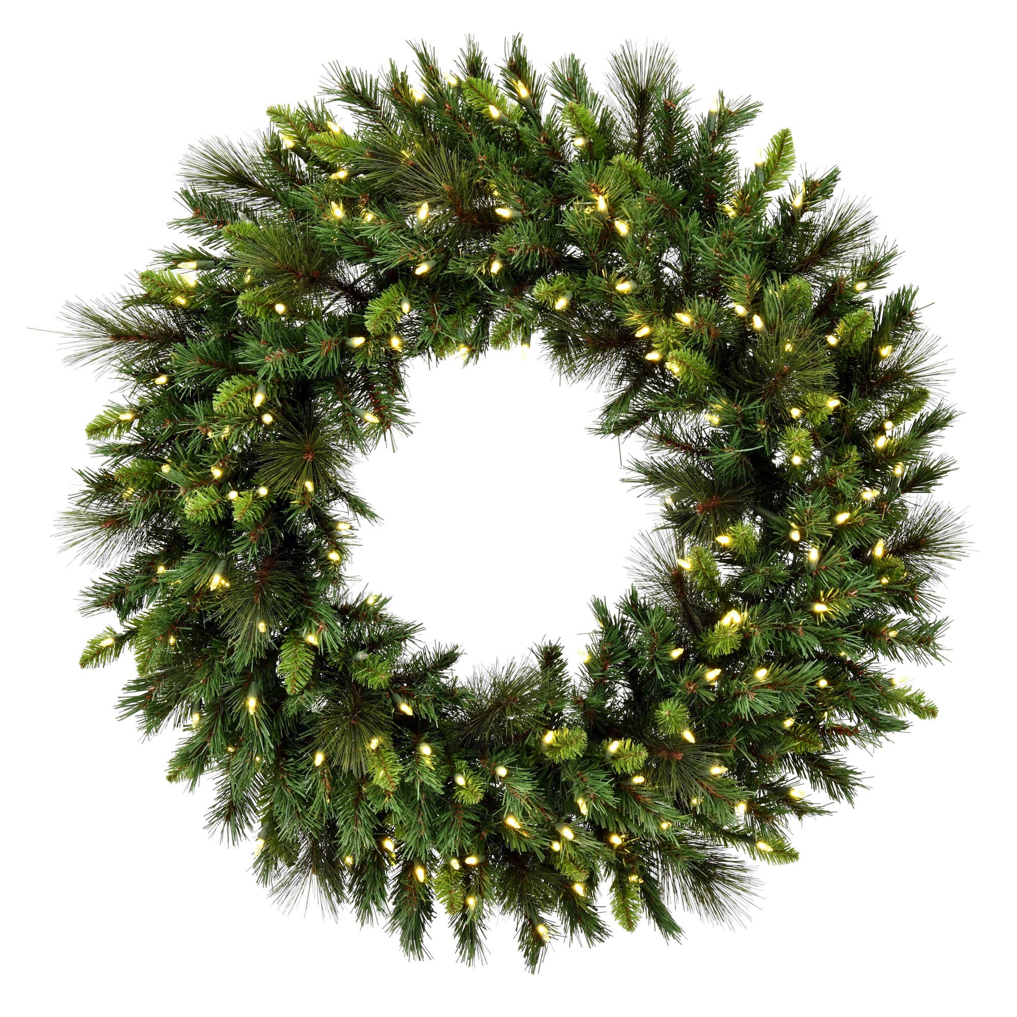 Vert Couronne en pin Bangor Mix de 24 po de Vickerman Dura-Lit 50WW en vente sur Faire0