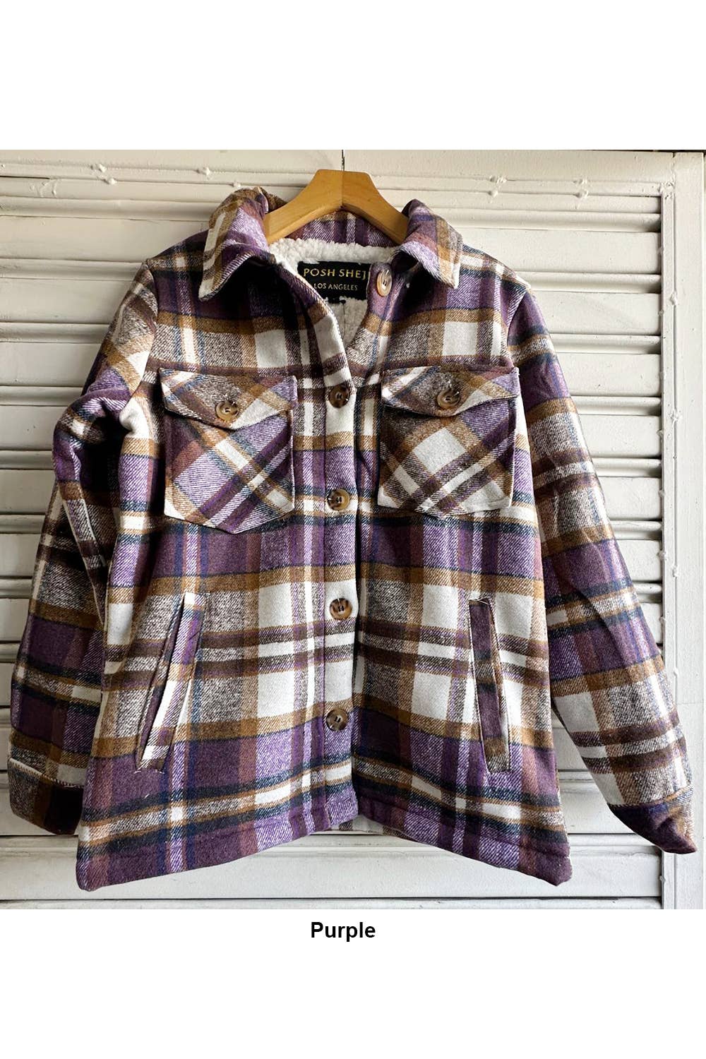 Color 5 – wholesale Skjortjacka/jackett – Dam – Flanellskjorta med rutmönster och foder av päls, med fickor.7