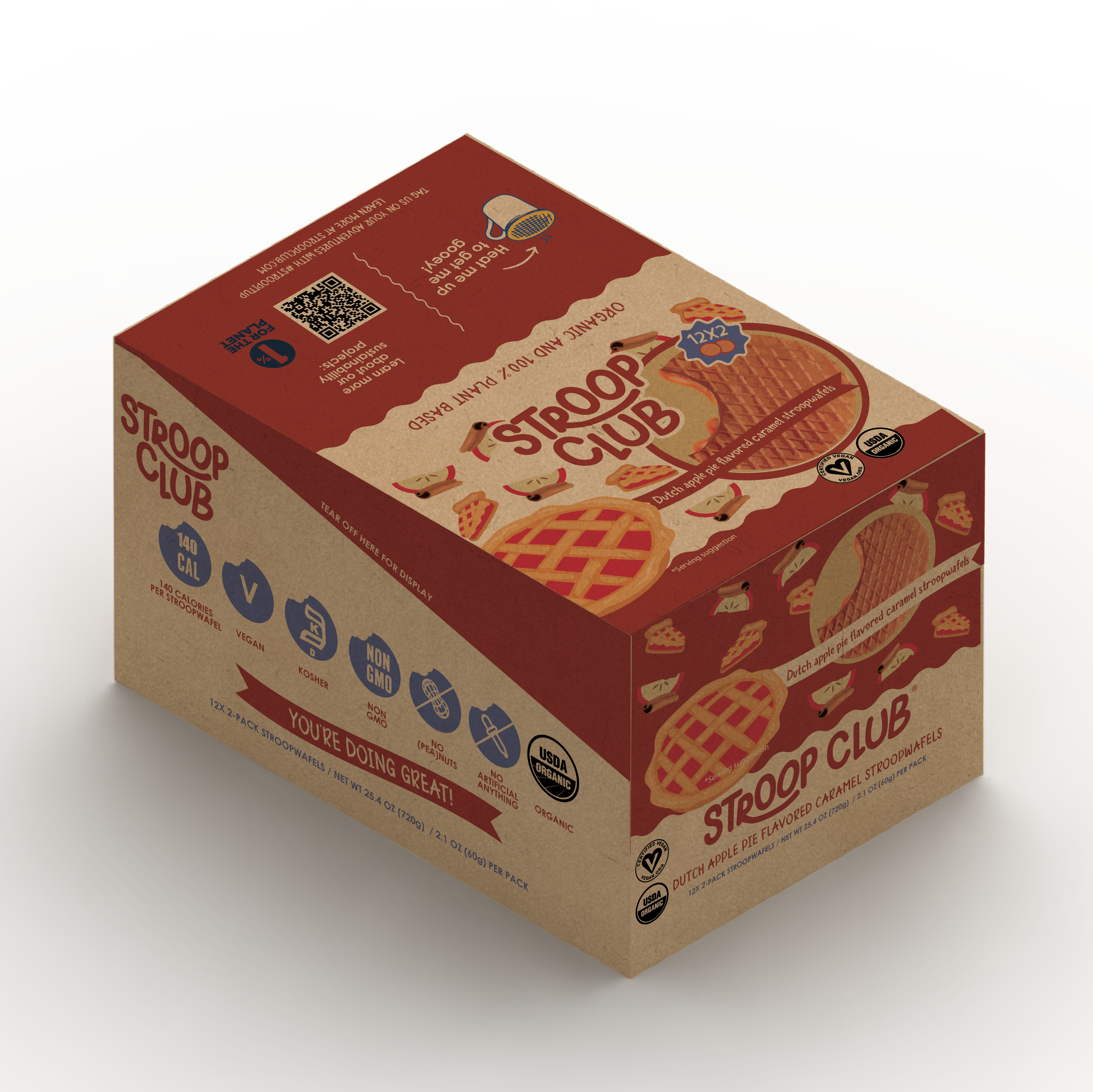 Stroop Club - Wholesale Cookie - Apple Pie Caramel Organic and Plant Based Stroopwafel 2-pack4