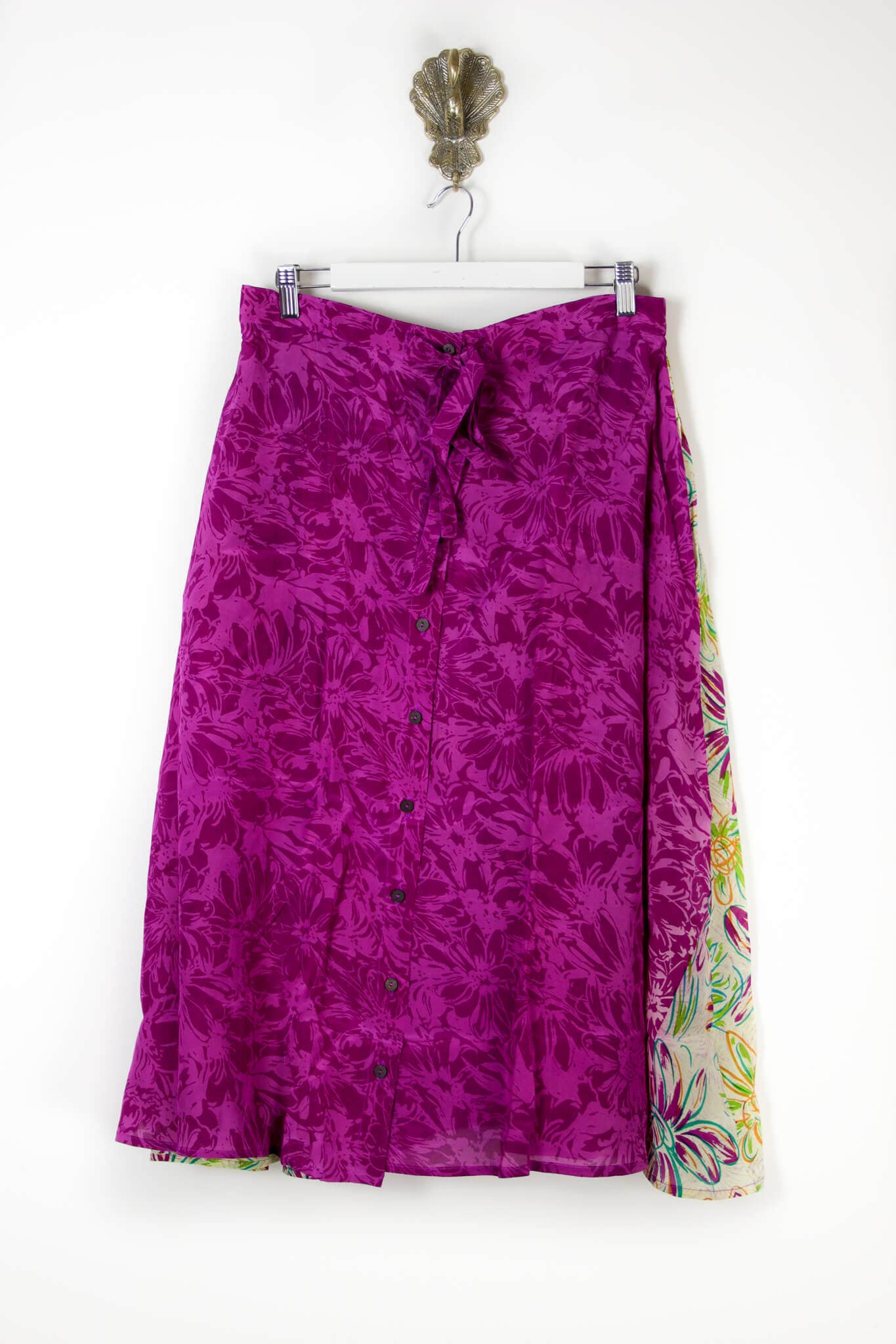 Renew Vintage - Wholesale Skirt - Women's - Sari Silk Skirt4
