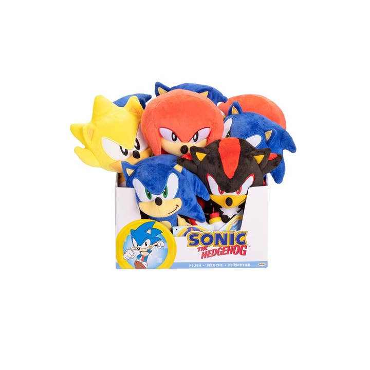 License 2 Play Toys - Wholesale Stuffed/Plush Toy - Kids & Baby - Sonic Basic Plush in 8pc Counter Display