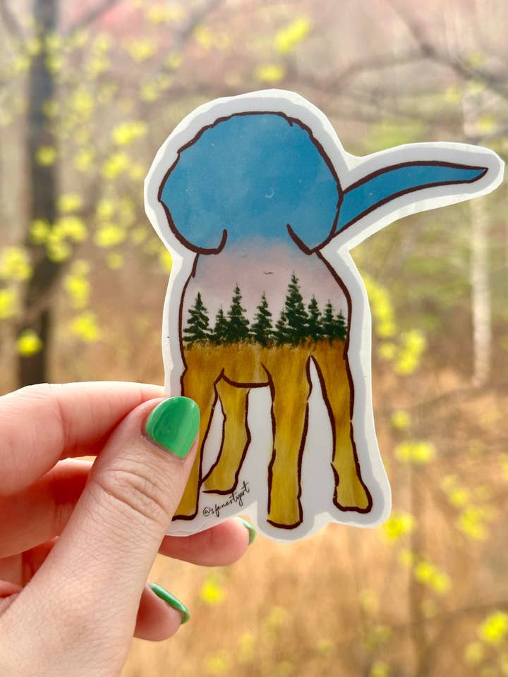 Handsketched Beagle Vinyl Decal for wholesale by S.Fenerty Art