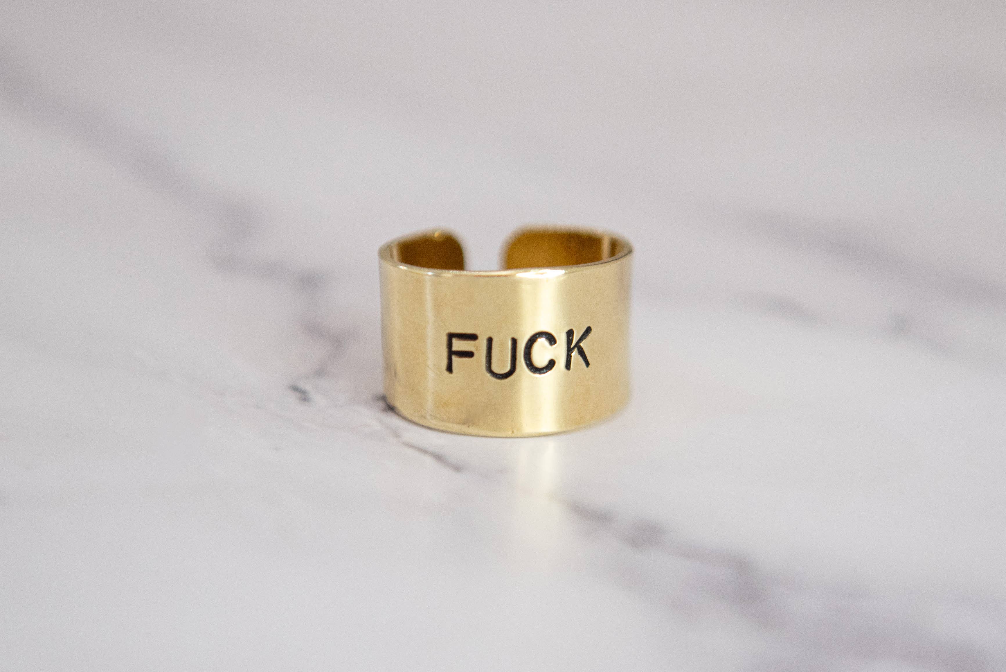 Loti jewels - Wholesale Band/Stacked Ring - MESSAGE RING IN BRASS WITH ENGRAVING1