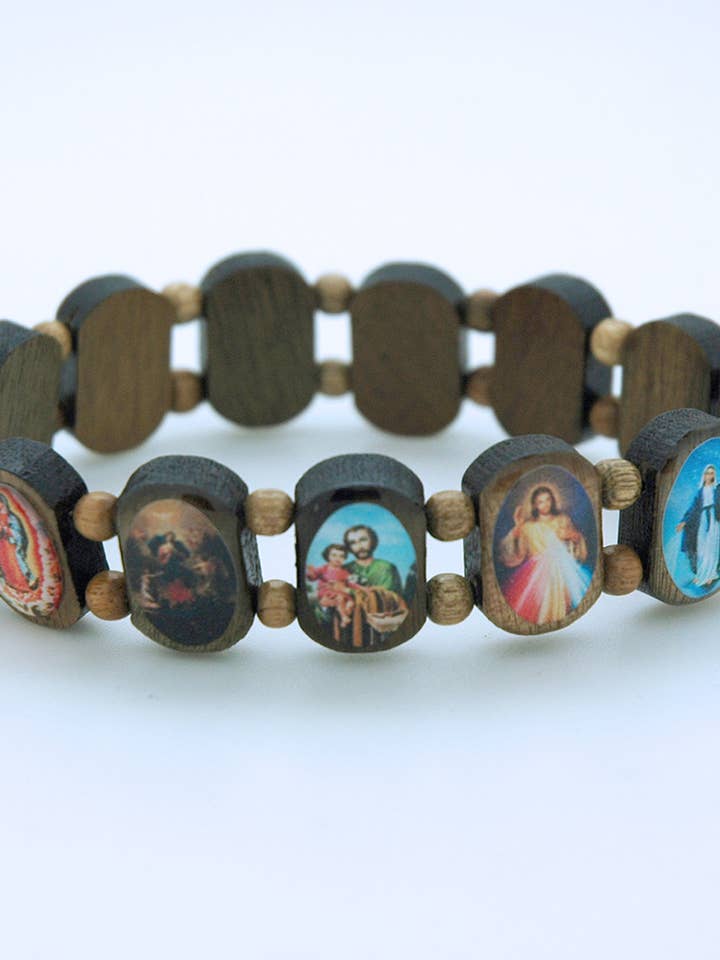 BP05XL - Brazilian Beaded Wood Bracelet for wholesale by Contreras Designs