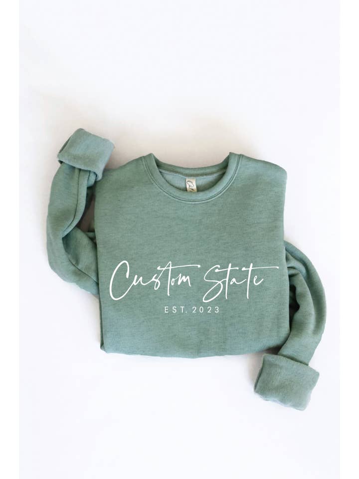OAT COLLECTIVE - Wholesale Graphic Sweatshirt - Women's - CUSTOM STATE with EST. Graphic Sweatshirt15