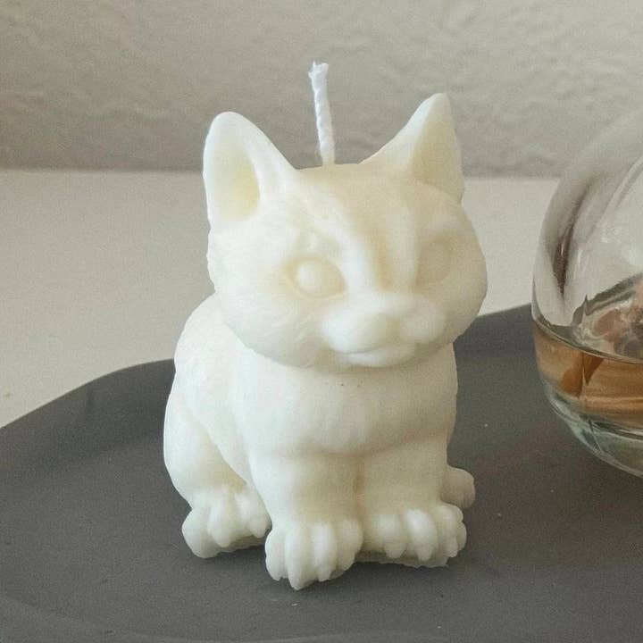 IrinisCandles - Venta al por mayor Velas de diseño llamativo - Vela vegana con forma de gato0