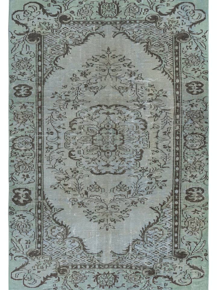 6x9 Ft Light Blue Color Handmade Turkish Wool Area Rug for wholesale by Rug Specialist LLC.