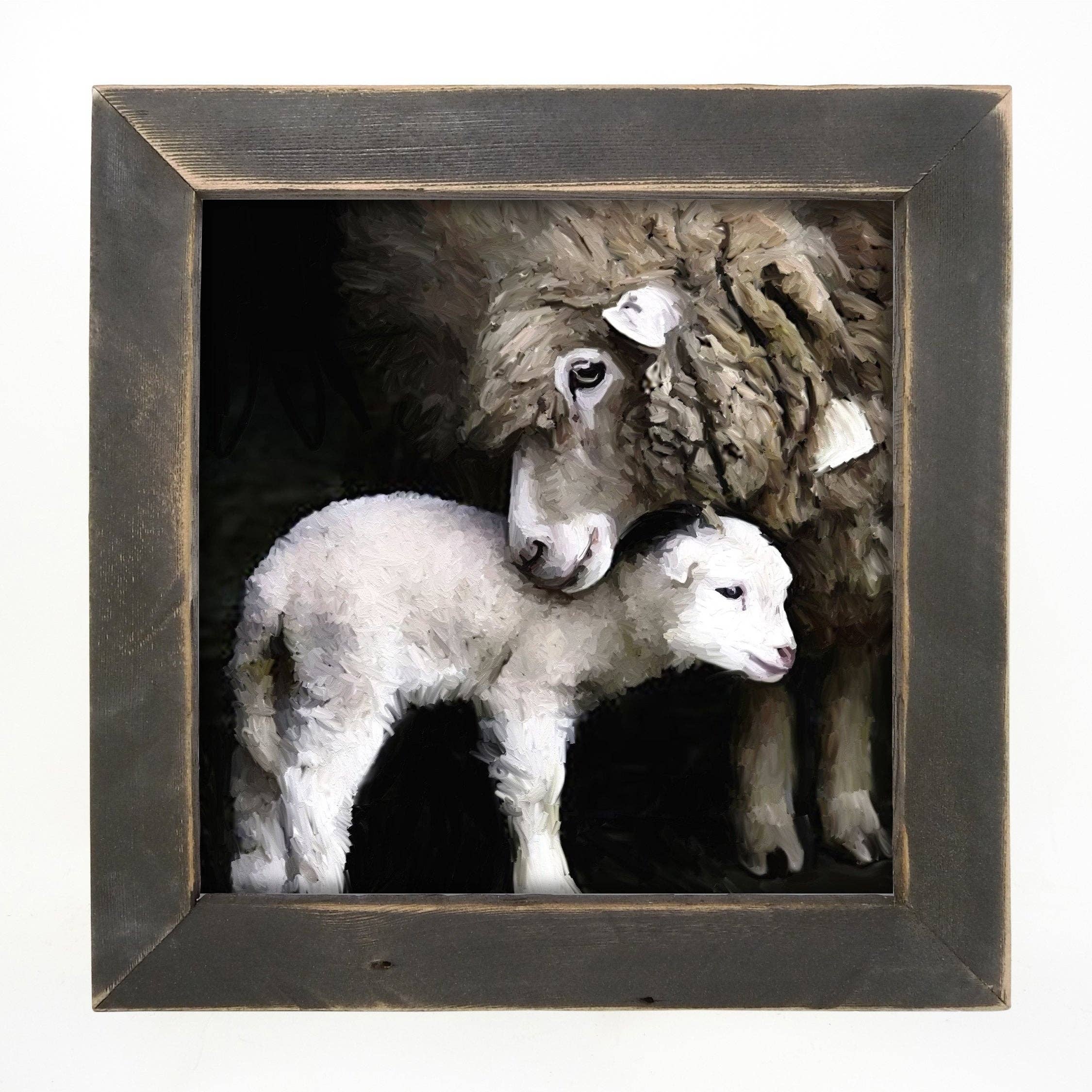 ginger blue - Wholesale Art Print - New born sheep0